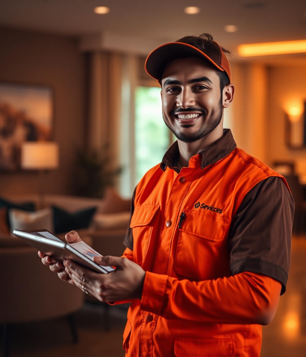 Profesional de home services con panel B2HOME